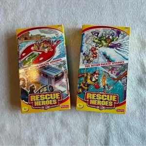 Vintage  Fisher Price Rescue Heroes vhs lot of 2
